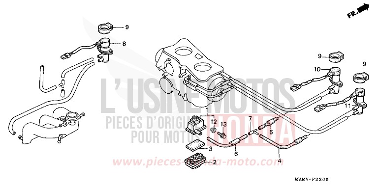 ELEKTROMAGNET VENTIL von Gold Wing CANDY SPECTRA RED (R176K) von 1999